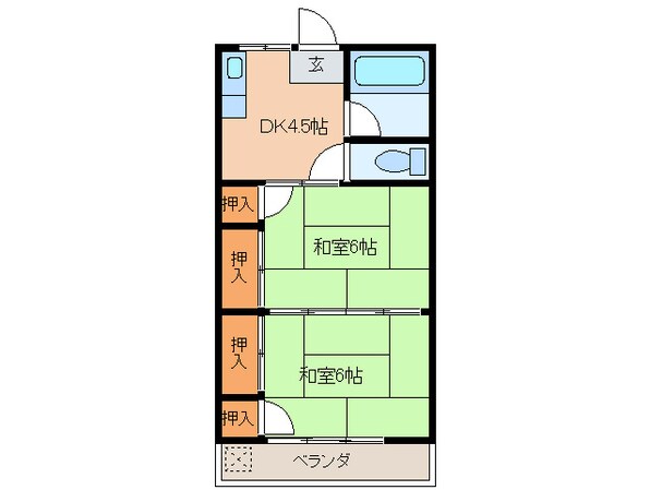 日興ハイツの物件間取画像